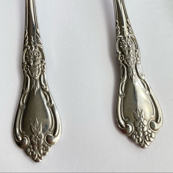 Oneida distinction deluxe HH stainless spoons set of 4 vintage ornate baroque - Picture 4 of 7